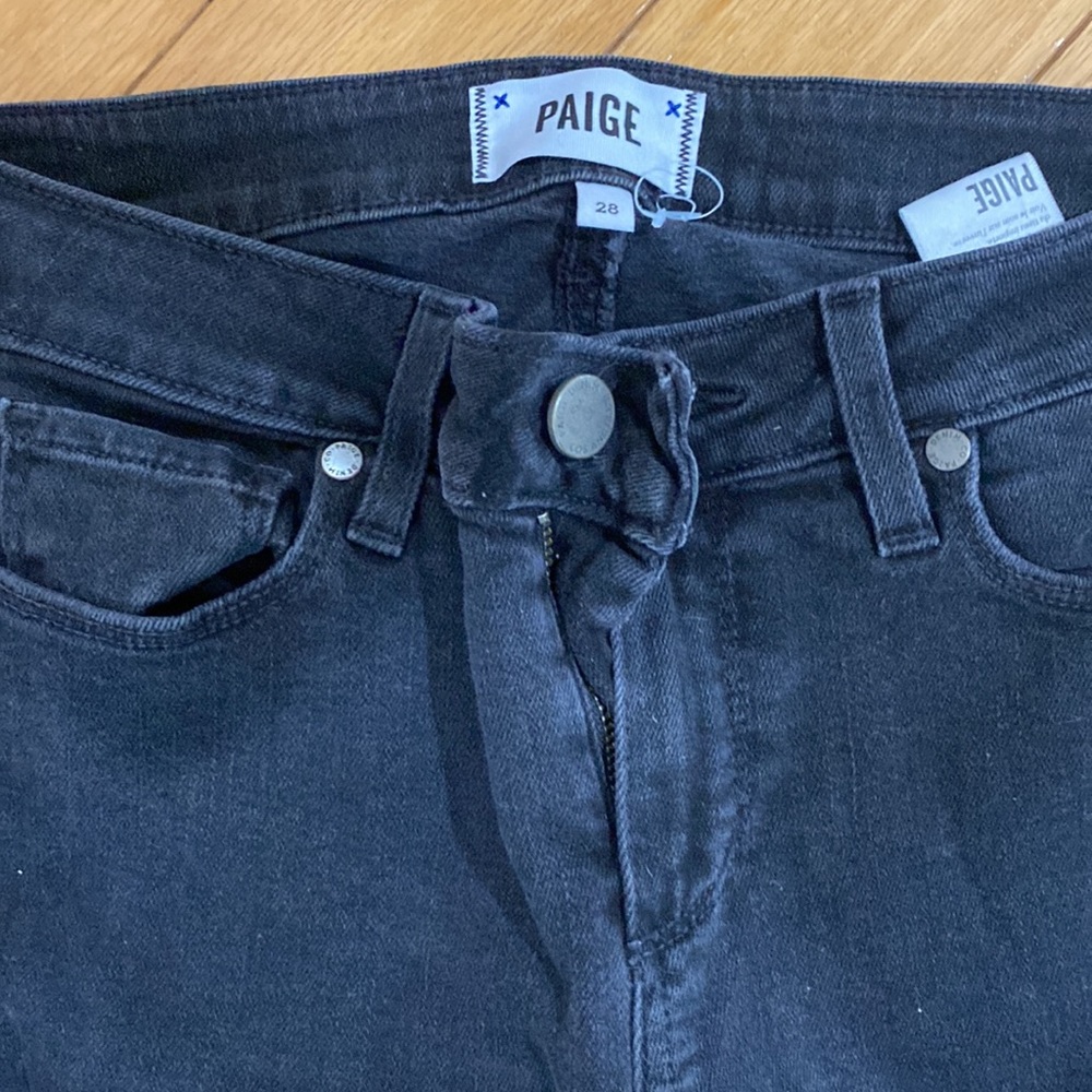 Paige Denim Black Ripped Jeans - Picture 2 of 4